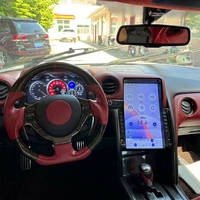 Tersedia Monitor Dashboard Mobil Digital 12 inci dengan Pengukur Suhu Oli, Upgrade Langsung untuk Nissan GTR 09-17 Hitam Yuefu