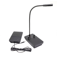Microphone à condensateur puissant à col de cygne, système d'interphone filaire avec haut-parleurs pour entreprises, banques, écoles, hôpitaux et comptoirs