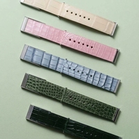 Bracelet en cuir de vachette véritable à motif crocodile himalayen gaufré pour bracelets Whoop 50, bandes Whoop 5.0 MG, luxe