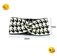 Bandana de sport confortable en coton multicolore pied-de-poule, légère, réutilisable, à bord large, utilisable comme foulard ou accessoire pour cheveux
