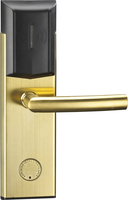 Serrure de porte d'hôtel RF déverrouillable par carte RFID intelligente ou clé mécanique pour portes en bois