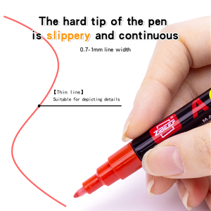 0.7mm disegno pennarelli in acrilico Set di colori 120 permanente cancellabile a secco e a umido per carta all'ingrosso - Product Image 3
