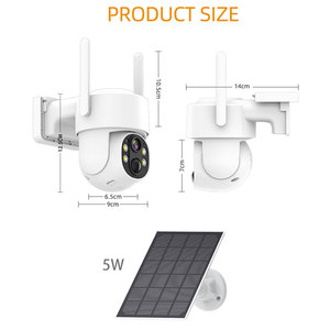Giá thấp 3MP CCTV pin năng lượng mặt trời Powered video giám sát Wifi IP Ngoài Trời 4 gam Sim thẻ máy ảnh năng lượng mặt trời PTZ máy ảnh - Product Image 5