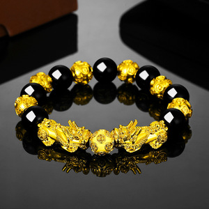 <span class=keywords><strong>Bracelet</strong></span> <span class=keywords><strong>PIXIU</strong></span> en <span class=keywords><strong>obsidienne</strong></span>, <span class=keywords><strong>Bracelet</strong></span> vietnamien avec Six mots, feng shui, perle de bonne fortune, vente en gros - Product Image 5