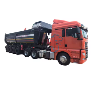Camion à benne basculante en parfait état, capacité de la benne arrière, boîte de transport de sable, remorque semi-remorque en acier 12R22.5, benne arrière basculante - Product Image 3