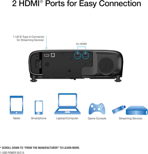 โปรเจคเตอร์ไร้สาย Pro EX9270 ความละเอียด 1080p 3LCD ความสว่าง 4,100 ลูเมนส์ สีและขาวคมชัด รองรับ Apple AirPlay, Miracast สตรีมจากโทรศัพท์หรือ - Product Image 1