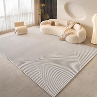 Tapis d'appoint Hapton en polyester jacquard, épais, uni, pour salon, doux, lavable, antidérapant, décoration d'intérieur de luxe léger