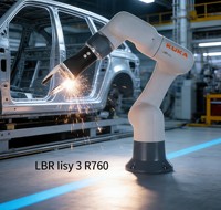 Robot collaboratif KUKA LBR iisy 3 R760 avec une charge utile de 3 kg, pince électrique CNGBS, bras cobot intelligent à 6 axes pour la distribution