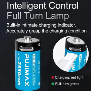 "بطارية ليثيوم أيون أسطوانية قابلة لإعادة الشحن Pujimax (CR123A V Type C 1 42)" - Product Image 4