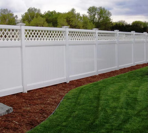 Châu Âu thiết kế hàng đầu sự riêng tư hàng rào bảng điều khiển và bài viết lưới Vinyl hàng rào 8ft cao bên ngoài hàng rào trang trí lưới riêng tư tấm - Product Image 1