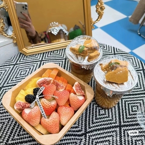 Hộp đựng thức ăn giấy kraft nhiều kích cỡ, dùng một lần, đựng cơm, salad, tráng miệng, mang đi, hình vuông, hình bát giác, có nắp - Product Image 3