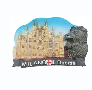 3D Milan Cathedral Italian resin refrigerator magnet tourist souvenir. Home and kitchen decoration magnetic stickers