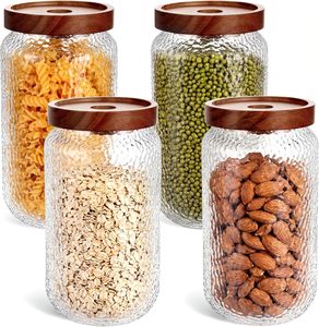 Home and Kitchen Accessories Storage <b>Boxes</b> Borosilicate Glass Containers for Food Storage Weck Mason Jars with Wooden Lids - Product Image 1