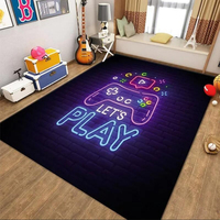 Tapis de sol moderne en mousse à mémoire de forme, abstrait, antidérapant, coloré, lavable, pour cuisine, entrée, porte, balcon, tapis sur le thème du jeu