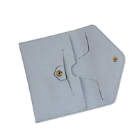 Dompet Wanita Tipis Portabel dengan Kancing, Produsen Dompet Custom, Dompet Wanita dengan Logo Embos, MOQ Kecil