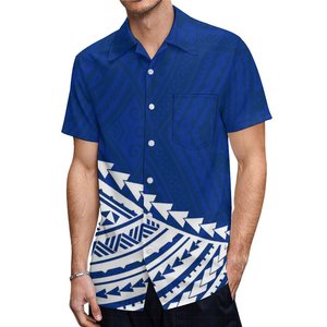 Custom Logo Pacific Island Art Design Aloha <strong>Men</strong> <strong>Shirts</strong> Hawaiian Style Big Size Polynesian Summer <strong>Short</strong> <strong>Sleeve</strong> <strong>Men's</strong> Casual <strong>Shirt</strong> - Product Image 1
