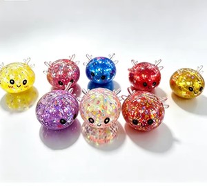 Juguetes Blandos de Cristal Kawaii con Forma de Alce Navideño, con Purpurina, para Aliviar el Estrés, Logotipo Personalizable, PU, Baozi al Vapor, Caja Sorpresa - Product Image 4