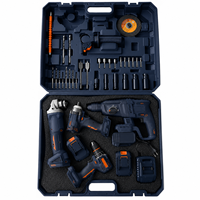 Kit d'outils électriques sans fil 21V, perceuse, clé à chocs, meuleuse d'angle, marteau perforateur, ensemble de 7 outils avec 3 batteries, professionnel