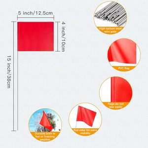 Bán buôn tùy chỉnh Mini 4*5 inch 10x12.5cm đánh dấu cờ PVC sân nhỏ cờ Cổ Phần cờ trên 15 inch dây thép - Product Image 2