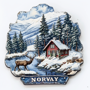 Aimants de réfrigérateur 3D en métal, souvenirs imprimés UV des monuments touristiques de Norvège, best-sellers - Product Image 6