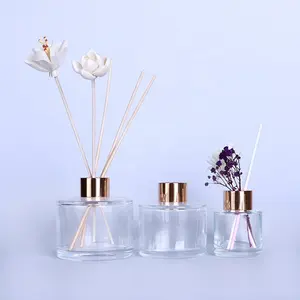 100ml Round Clear Car Air Freshener Reed Diffuser Empty Glass Aroma Bottles