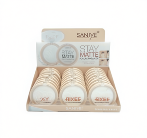 Poudre pressée Saniye Stay Matte, contrôle du sébum, fini mat pour peaux grasses - Product Image 1
