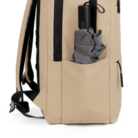 Mochila para Portátil de PU Personalizada Resistente al Agua con Puerto de Carga, Mochila para Computadora de Gran Capacidad para Uso Diario y de Negocios con USB