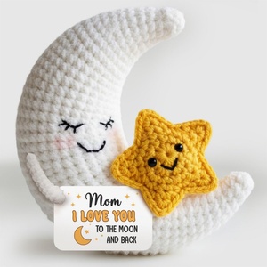 Regalos <span class=keywords><strong>de</strong></span> Ganchillo para el Día <span class=keywords><strong>de</strong></span> la Madre, <span class=keywords><strong>Te</strong></span> <span class=keywords><strong>Amo</strong></span> Mamá Hasta la Luna y <span class=keywords><strong>de</strong></span> Regreso, Idea <span class=keywords><strong>de</strong></span> Regalo para Madrastra, Suegra - Product Image 1