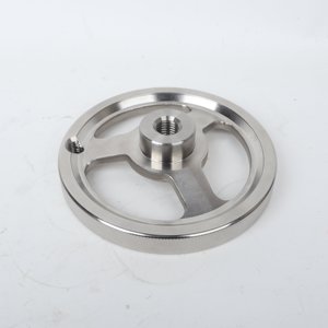 Direkt vom Hersteller Maßgefertigte Präzisionsgussteile Rundes Edelstahl-Handrad mit Geprägtem Design Griffdesign - Product Image 5