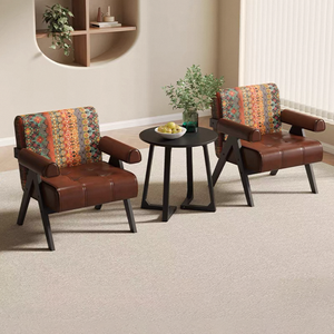Poltrona Singola in Pelle Cerata Stile Mid-Century per Piccoli Spazi, Soggiorni, Caffetterie, Hotel e Aree di Ricevimento - Product Image 3