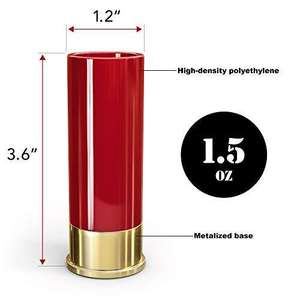 Vasos de Chupito de Plástico Rojo de Alta Calidad con Forma de Cartucho de Escopeta Calibre 12 para Fiestas, Bodas y Bares - Product Image 6