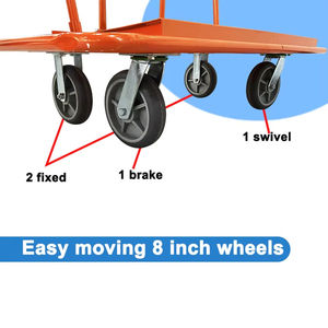 JH-Mech 가정용 접이식 조정 가능한 패널 돌리 금속 시트 돌리 하버화물 건식 벽체 카트 두 바퀴 - Product Image 6
