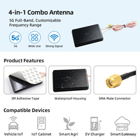 Antenne Combo 5G 4-en-1 4x4 MIMO Quad SMA Mâle Câble Coaxial RG178 pour Routeur CPE Passerelle 4G LTE WiFi GPS GNSS