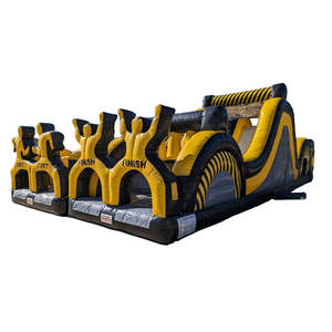 Grand parcours d'obstacles Extreme Fun Run, cours de test de collision gonflable, cours de test de collision de 70 pieds - Product Image 1