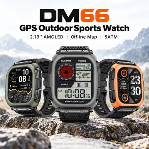 Nouvelle montre connectée GPS DM66 unisexe 2026, écran AMOLED 2,13 pouces, batterie 850 mAh, cartes hors ligne, étanche 5 ATM, appels - Product Image 1