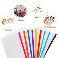 Pochette à crayons personnalisée avec logo, en PVC et maille, avec fermeture éclair, pour documents et dossiers - Vente flash