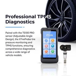 XTOOL XTireProbe 2026 Outil de programmation TPMS Scanner de diagnostic OBD professionnel Activation et réapprentissage des capteurs de pneus 315MHz 433MHz - Product Image 3