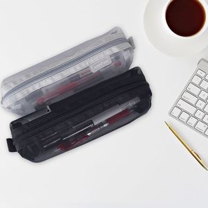 Transparent Mesh Pencil case Suitable for Both Boys and Girls Large Capacity Exam Supplies Student Version with Ins Trend Feel - Product Image 3