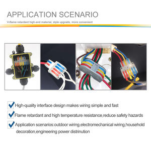 Cinlin — connecteurs de câblage d'épissure, Mini trou de fixation à vis, conducteur Compact universel, écrou de levier Transparent, bornier de câble rapide - Product Image 6