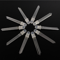 Diode LED Jstroni 4 broches 5mm Rgb avec lentille diffuse à anode commune 4 broches F5 lumière LED tricolore