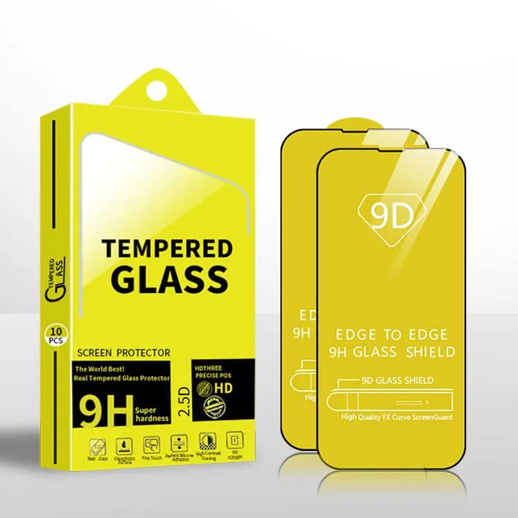 Tempered Glass Phone Screen Protector 9D Full Cover Screen Guard Compatible For iphone 14 13 12 11 Pro Max