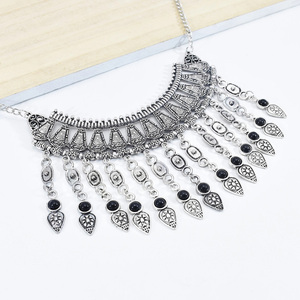 Collier à frange Vintage bohémien, pièce de monnaie en argent, ras du cou et bavoir, déclaration d'amour, turc, nouvelle collection - Product Image 5