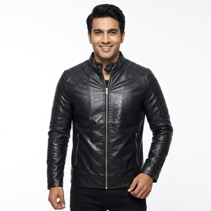 Veste en cuir unisexe respirante, best-seller, nouvelle arrivée, style tendance avec tissu en toile populaire, prix bas, veste pour homme - Product Image 1