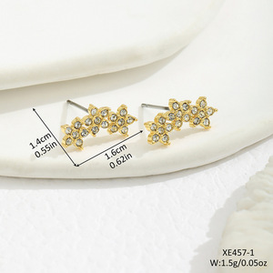 Pendientes con forma de corazón, aleación de zinc, microincrustaciones, joyería de moda para fiestas, tono plateado y dorado, varios estilos - Product Image 2