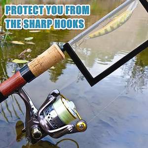 Envolturas para señuelos de pesca, 5 paquetes, cubiertas duraderas de PVC transparente para señuelos, mantiene la pesca segura, ve fácilmente los señuelos, cubiertas para anzuelos de pesca, almacenamiento de cebo K - Product Image 6