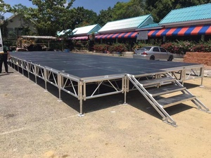 เวทีอะลูมิเนียมอัลลอยแบบแยกส่วนแบบพกพาสำหรับงานกิจกรรมในร่ม/กลางแจ้งประกอบง่ายเวทีน้ำหนักเบาพับได้สำหรับการแสดง - Product Image 4