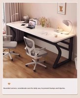 Bureau d'ordinateur en bois écologique avec tiroir de rangement, design minimaliste pour bureau à domicile, étude, petit appartement, chambre, jeux et travail