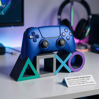 Supporto per Controller di Gioco Stampato in 3D Personalizzato, Design con Quattro Icone, Decorazione per Sala Giochi, Regalo
