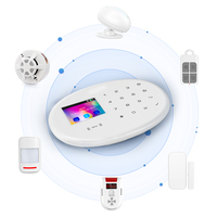Sécurité à domicile 433MHz sans fil WiFi GSM système d'alarme SIM RFID carte clavier tactile APP contrôle désarmer PIR détecteur de mouvement