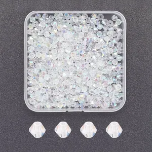 AB透明玻璃双珠盒装手工DIY串珠项链手链饰品材料配件